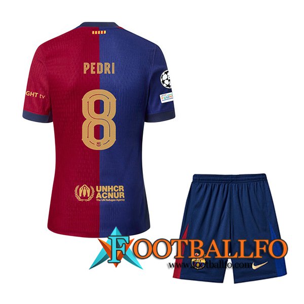 Camisetas De Futbol Barcelona (PEDRI #8) Ninos 2024/2025 Primera