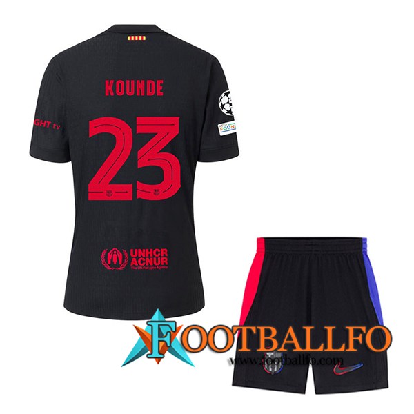 Camisetas De Futbol Barcelona (KOUNDE #23) Ninos 2024/2025 Segunda