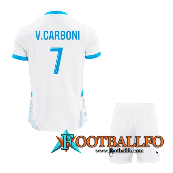 Camisetas De Futbol Marsella (V.CARBONI #7) Ninos 2024/2025 Primera