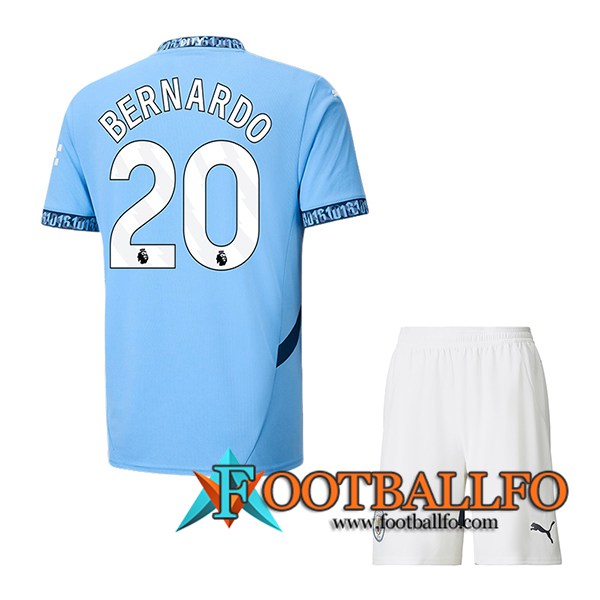 Camisetas De Futbol Manchester City (BERNARDO #20) Ninos 2024/2025 Primera