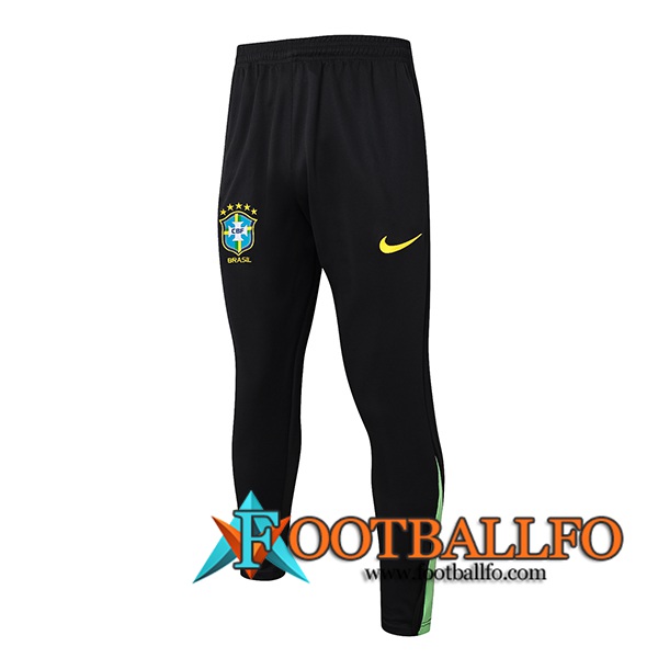 Pantalon Entrenamiento Brasil Negro/Verde 2024/2025