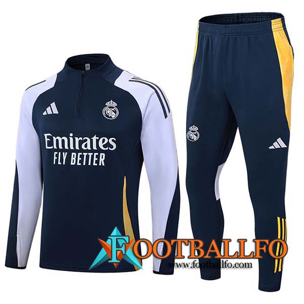 Chandal Equipos De Futbol Real Madrid Azul/Blanco/Amarillo 2024/2025