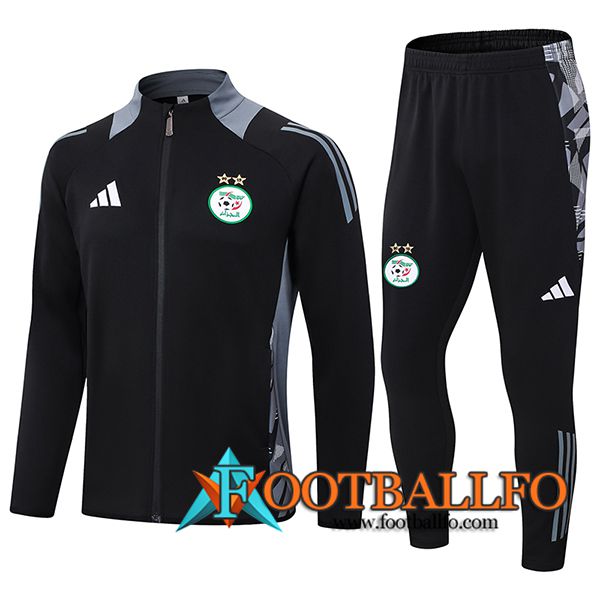 Chandal Equipos De Futbol Chaquetas Algeria Negro/Gris 2024/2025