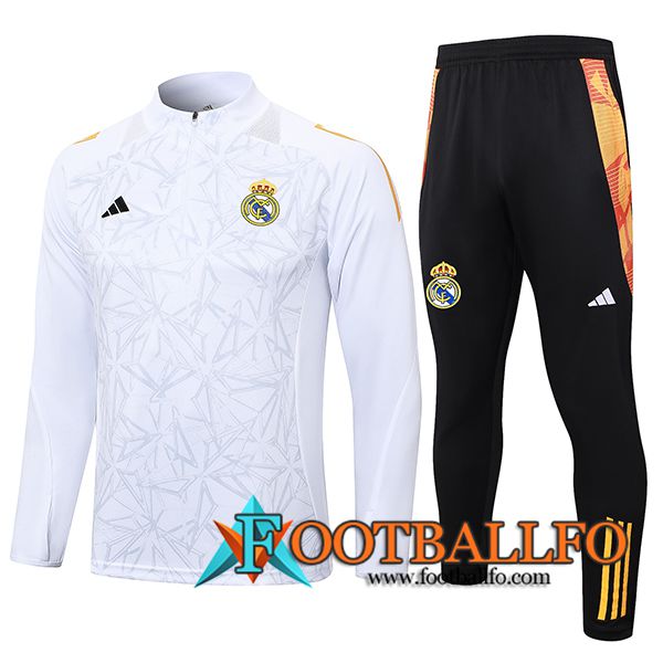 Chandal Equipos De Futbol Real Madrid Blanco/Gris 2024/2025