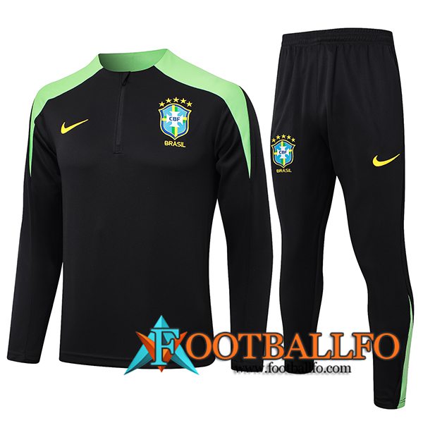 Chandal Equipos De Futbol Brasil Negro/Verde 2024/2025