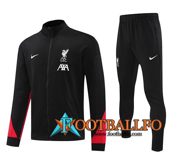 Chaqueta Con Capucha Chandal FC Liverpool Negro/Rojo 2024/2025