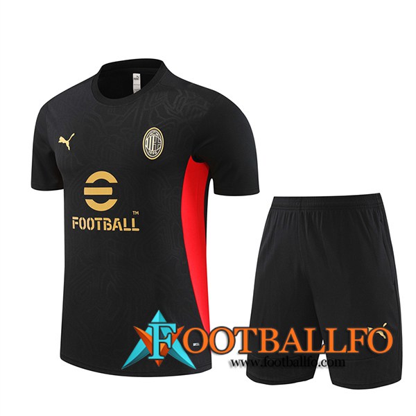 Camiseta Entrenamiento AC Milan Negro/Rojo 2024/2025