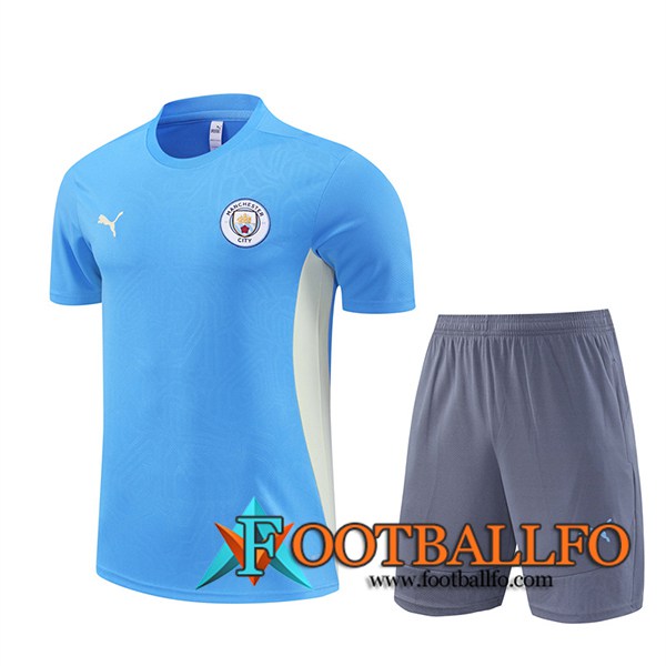 Camiseta Entrenamiento Manchester City Azul/Blanco 2024/2025