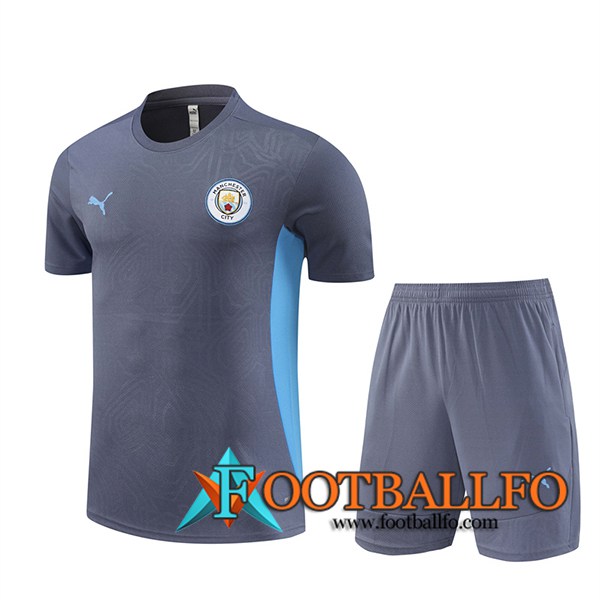 Camiseta Entrenamiento Manchester City Gris/Azul 2024/2025