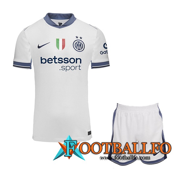 Nueva Camisetas De Futbol Inter Milan Ninos Segunda 2024/2025