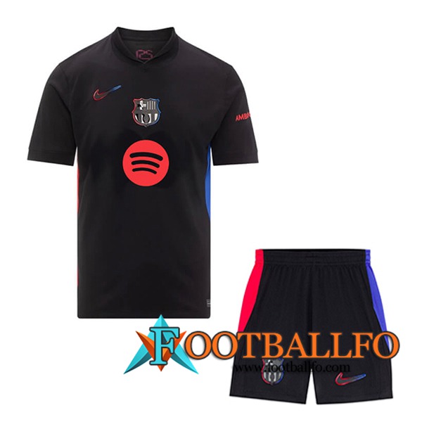 Nueva Camisetas De Futbol Barcelona Ninos Segunda 2024/2025 -02