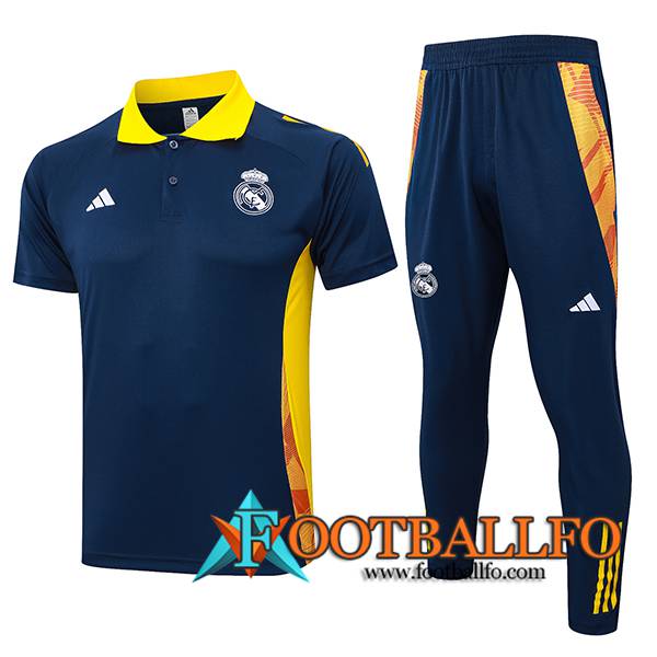 Camiseta Polo Real Madrid Azul/Amarillo 2024/2025