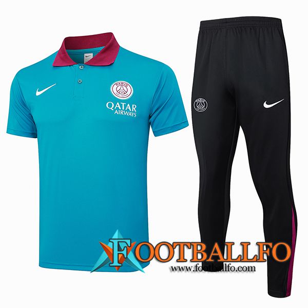 Camiseta Polo PSG Azul/Rojo 2024/2025