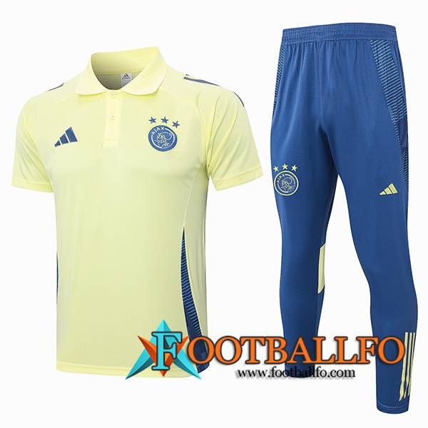 Camiseta Polo Ajax Amarillo/Azul 2024/2025