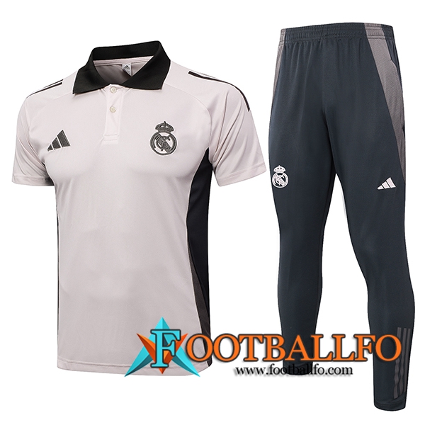 Camiseta Polo Real Madrid Rosa/Gris 2024/2025