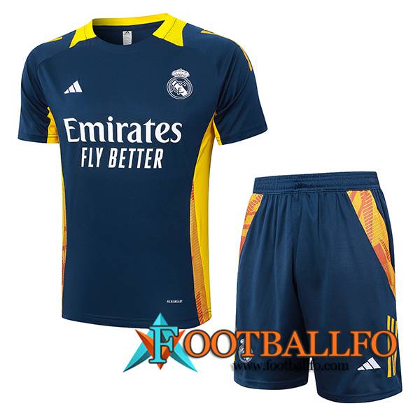 Camiseta Entrenamiento Real Madrid Azul/Amarillo 2024/2025