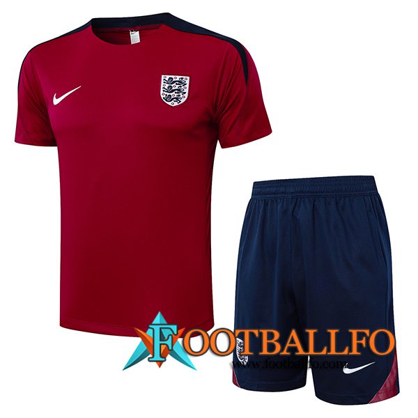 Camiseta Entrenamiento Inglaterra Rojo/Negro 2024/2025