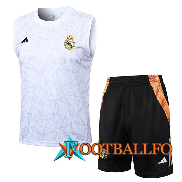 Camiseta Entrenamiento sin mangas Real Madrid Blanco 2024/2025 -02