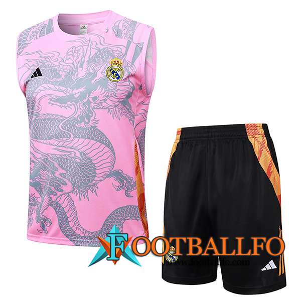 Camiseta Entrenamiento sin mangas Real Madrid Rosa/Gris 2024/2025