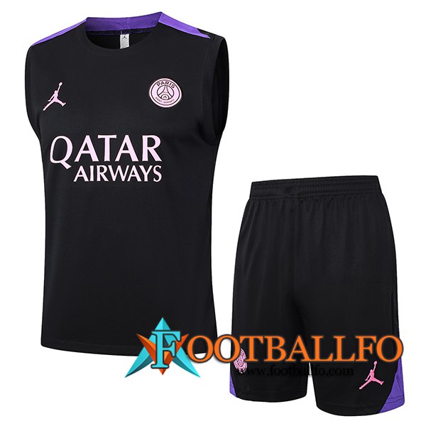 Camiseta Entrenamiento sin mangas PSG Negro/Violeta 2024/2025