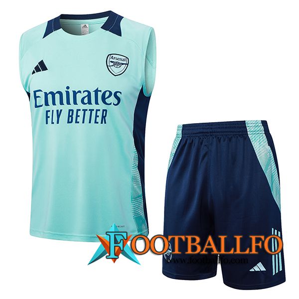 Camiseta Entrenamiento sin mangas Arsenal Verde/Azul 2024/2025