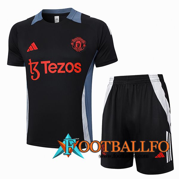 Camiseta Entrenamiento Manchester United Negro/Gris/Blanco 2024/2025