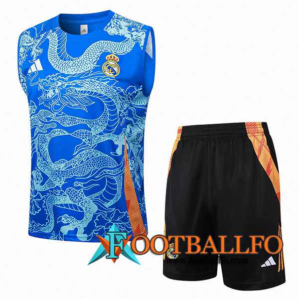 Camiseta Entrenamiento sin mangas Real Madrid Azul/Naranja 2024/2025