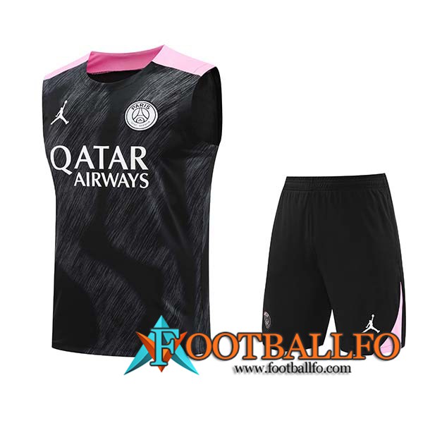 Camiseta Entrenamiento sin mangas PSG Negro/Rosa 2024/2025