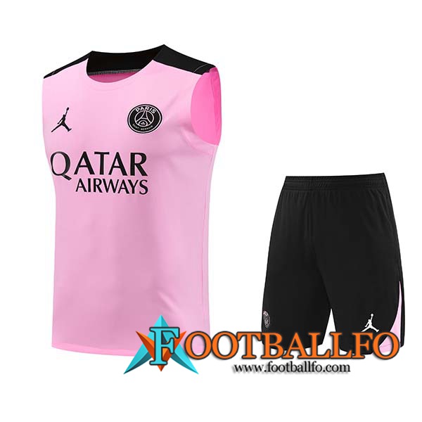 Camiseta Entrenamiento sin mangas PSG Rosa/Negro 2024/2025