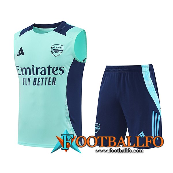 Camiseta Entrenamiento sin mangas Arsenal Verde/Azul 2024/2025