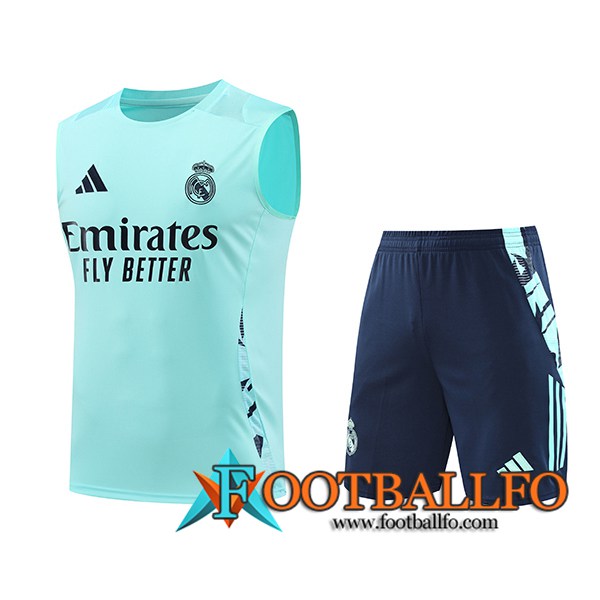 Camiseta Entrenamiento sin mangas Real Madrid Verde/Azul 2024/2025