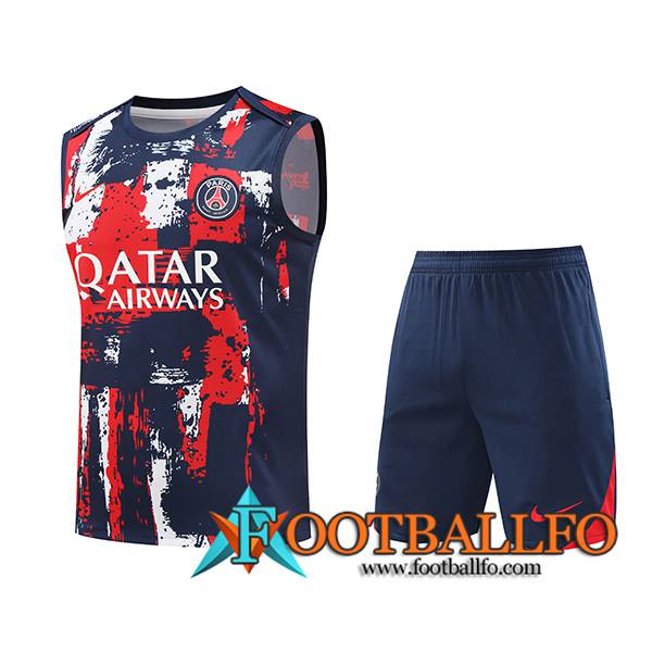 Camiseta Entrenamiento sin mangas PSG Azul/Rojo 2024/2025