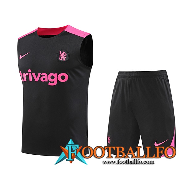 Camiseta Entrenamiento sin mangas FC Chelsea Negro/Violeta 2024/2025