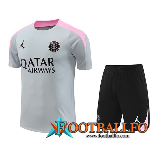 Camiseta Entrenamiento PSG Gris/Rosa 2024/2025