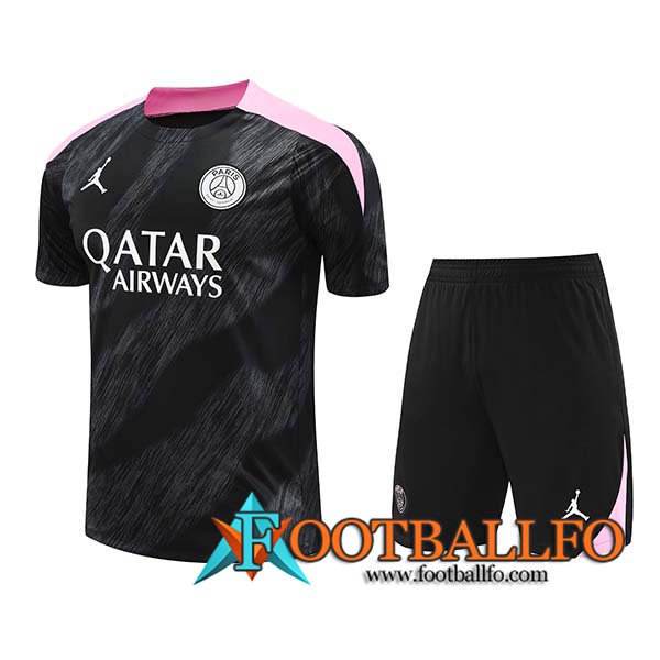 Camiseta Entrenamiento PSG Negro/Rosa 2024/2025