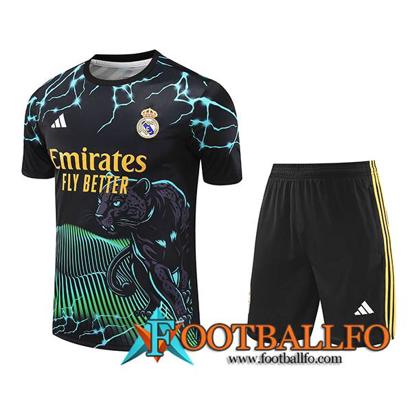 Camiseta Entrenamiento Real Madrid Negro/Verde/Amarillo 2024/2025