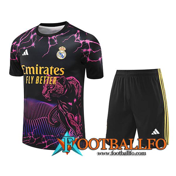 Camiseta Entrenamiento Real Madrid Negro/Violeta/Amarillo 2024/2025