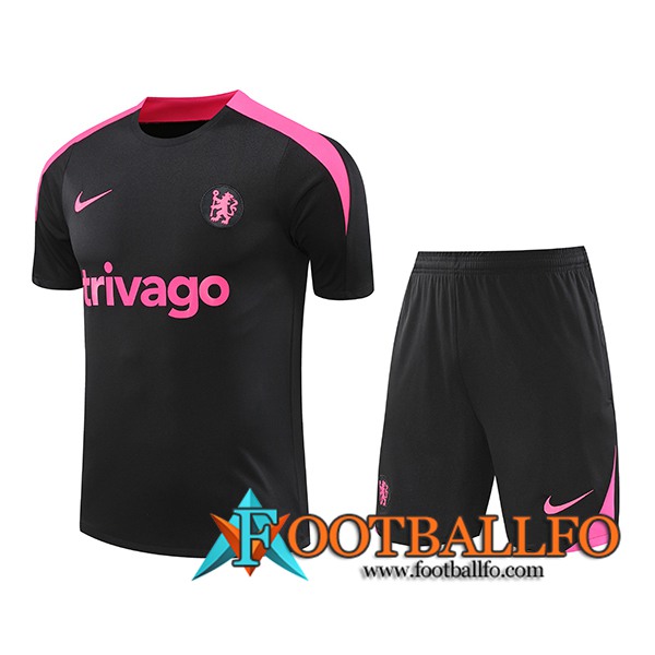 Camiseta Entrenamiento FC Chelsea Negro/Violeta 2024/2025