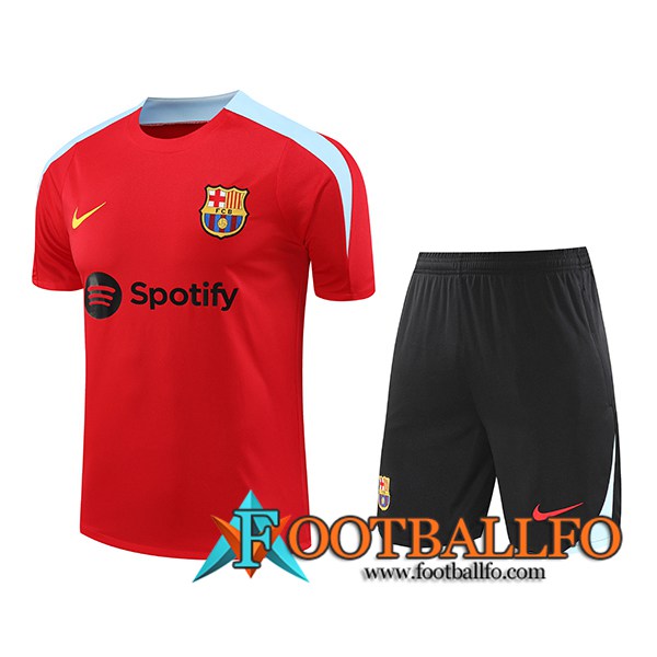 Camiseta Entrenamiento FC Barcelona Rojo/Azul 2024/2025 -02