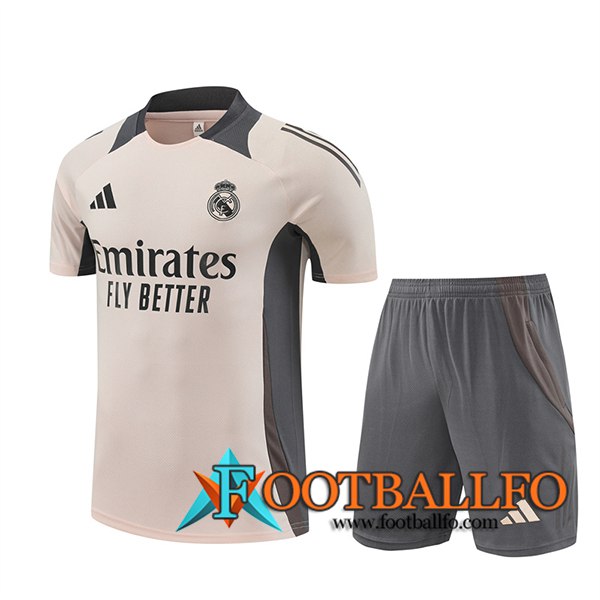 Camiseta Entrenamiento Real Madrid Beige/Gris 2024/2025