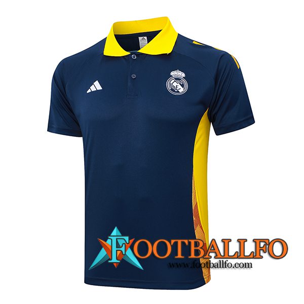 Camiseta Polo Real Madrid Azul/Amarillo 2024/2025