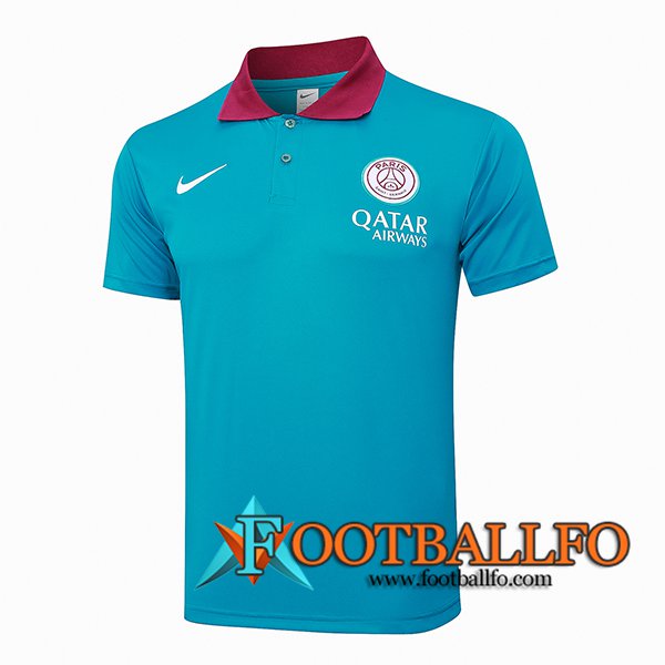 Camiseta Polo PSG Azul/Rojo 2024/2025