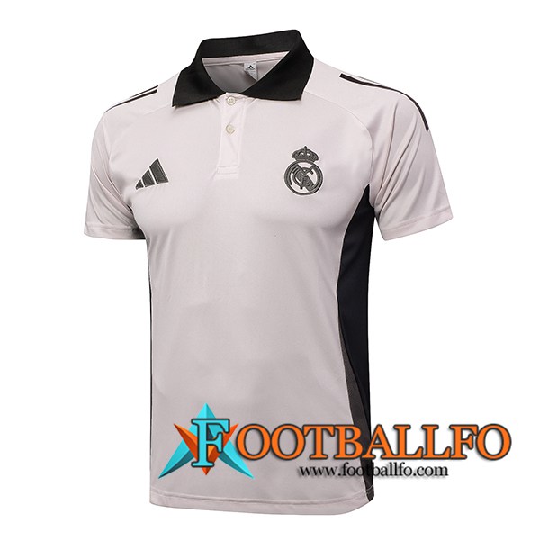 Camiseta Polo Real Madrid Rosa/Gris 2024/2025