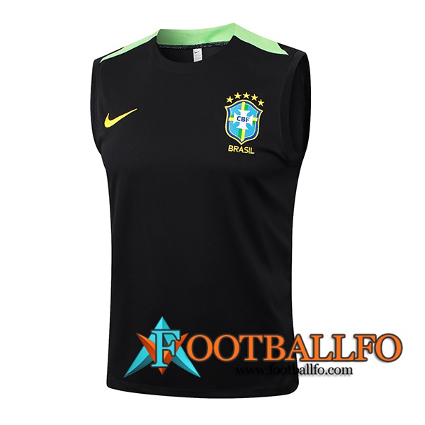 Chalecos De Futbol Brasil Negro/Verde 2024/2025