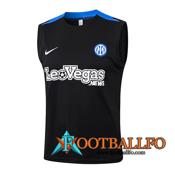 Chalecos De Futbol Inter Milan Negro/Azul 2024/2025 -02