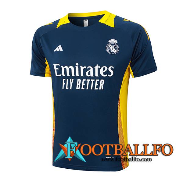 Camiseta Entrenamiento Real Madrid Azul/Amarillo 2024/2025