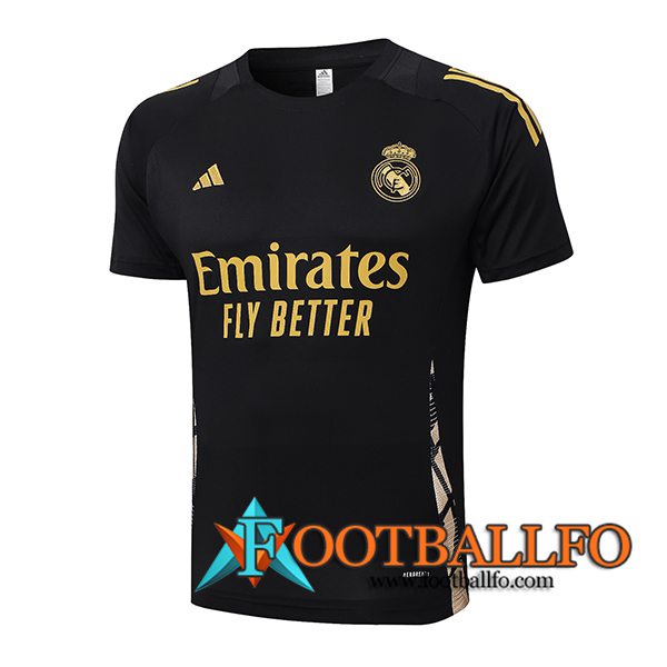 Camiseta Entrenamiento Real Madrid Negro/Amarillo 2024/2025