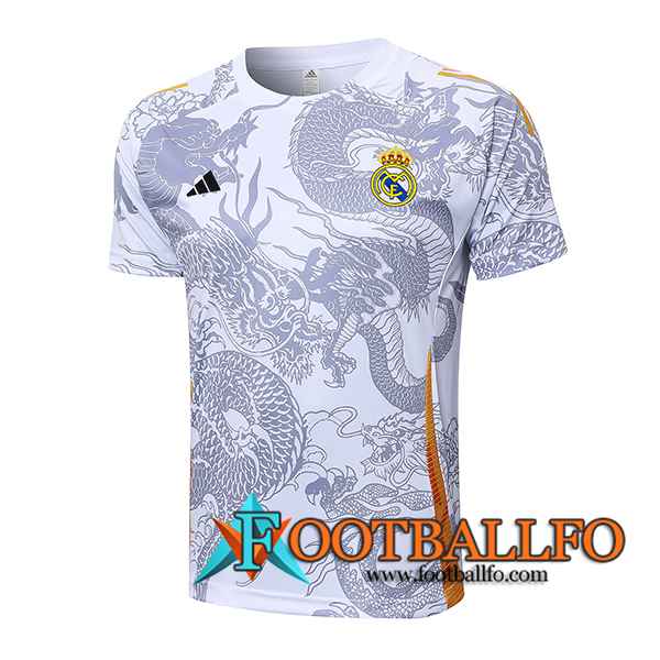 Camiseta Entrenamiento Real Madrid Blanco/Gris 2024/2025