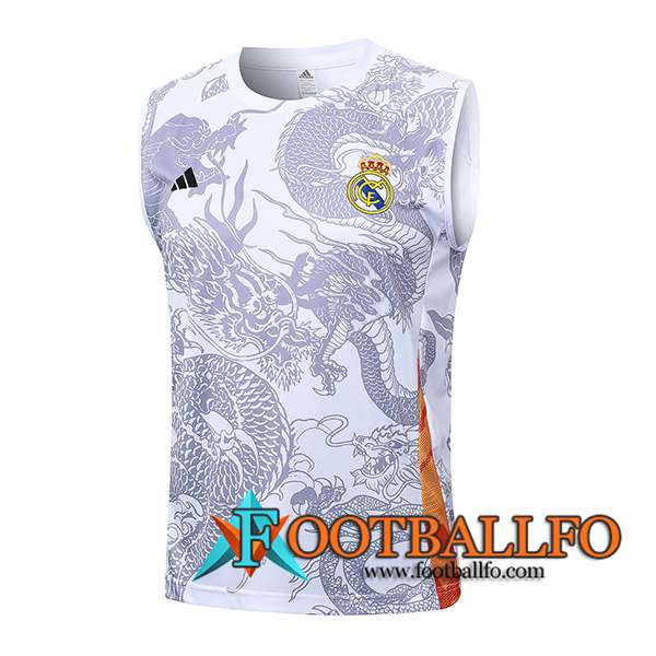 Chalecos De Futbol Real Madrid Blanco/Gris 2024/2025