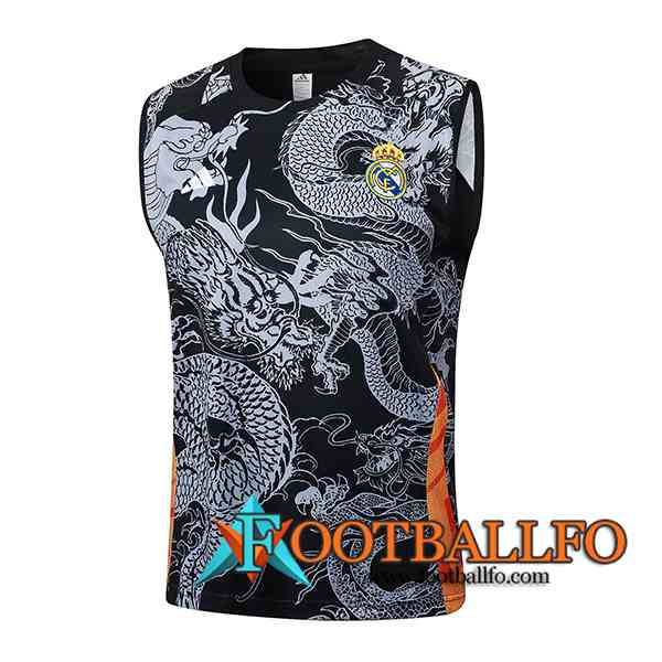 Chalecos De Futbol Real Madrid Gris/Negro 2024/2025